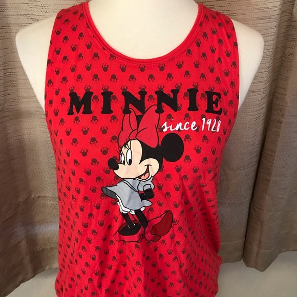 Disney Red & Black Minnie Mouse Tank Top Size XL - Picture 1 of 4